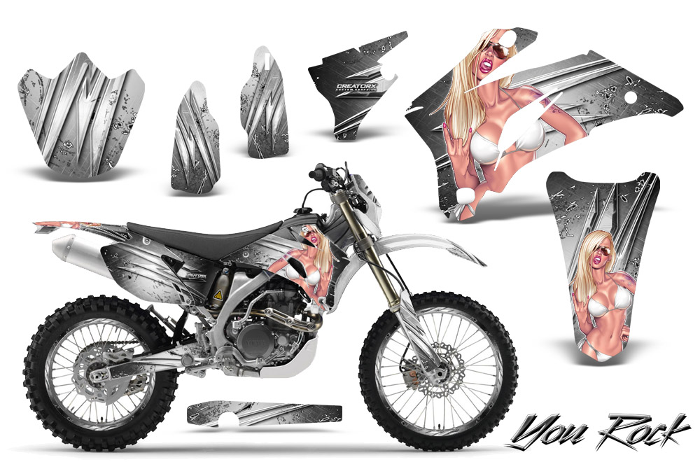 Yamaha WR 250-450 07-10 Graphics Kit You Rock White NP Rims